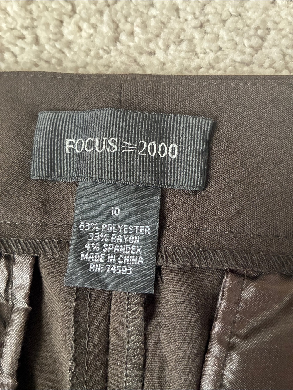 New Dark Brown Women's Wide-Leg Dress Pants slacks size 10 - Picture 3 of 6